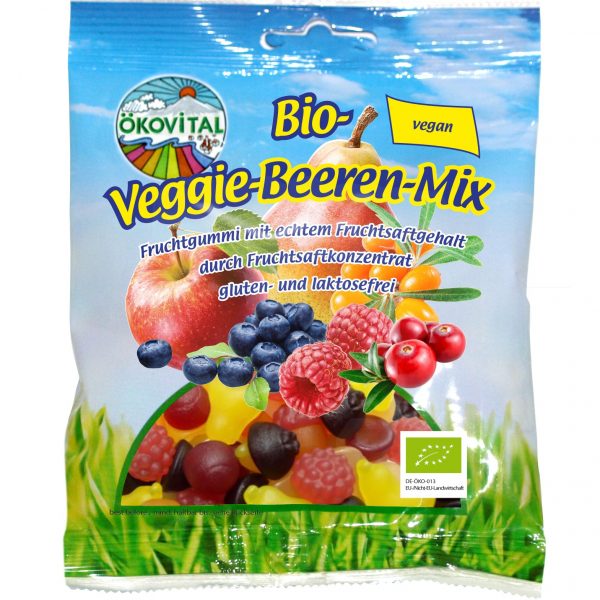 Cukríky Mix ovocné bez želatíny bezgluténové BIO 100g