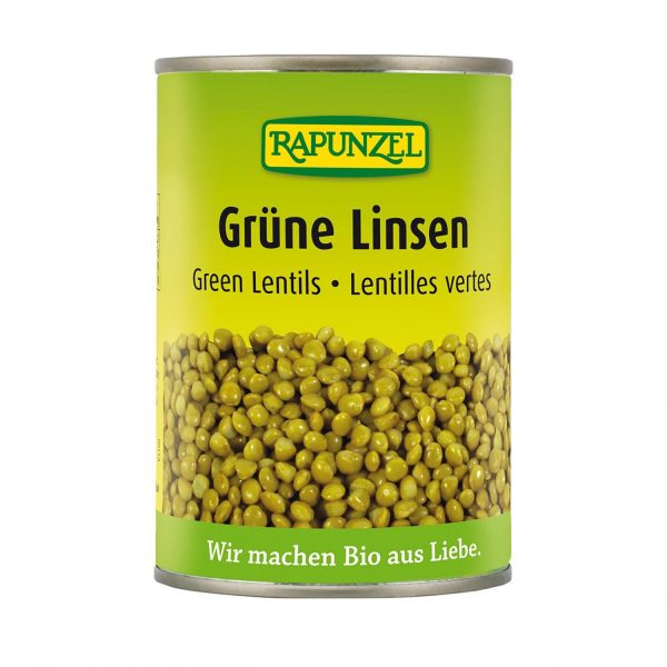 Zelená šošovica sterilovaná BIO 400 g Rapunzel